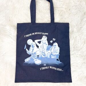 MEGAN MORONEY BLUE CANVAS TOTE BAG NEW